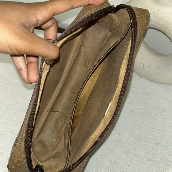 GUCCI GG Plus Monogram Large Leather and Canvas Clutch Bag - Picture 12 of 13